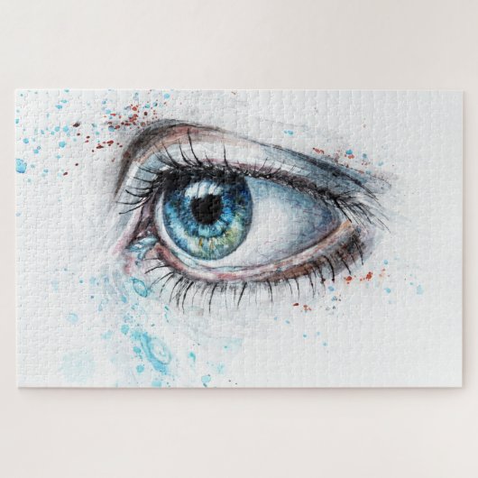 Blaues Auge (Traurigkeit, Beileid und Depression) Puzzle (Horizontal)
