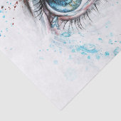 Blaues Auge (Traurigkeit, Beileid und Depression) Seidenpapier (Ausschnitt)