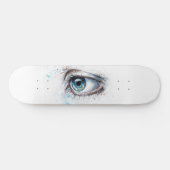 Blaues Auge (Traurigkeit, Beileid und Depression) Skateboard (Horizontal)
