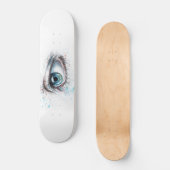 Blaues Auge (Traurigkeit, Beileid und Depression) Skateboard (Vorderseite)