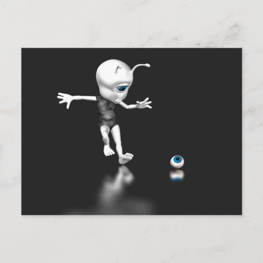 Blaues Auge verloren Postkarte (Vorderseite)