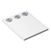 Blaues Auge, viel Glück, griechischer Augenschutz Notizblock (angewinkelt)