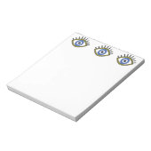 Blaues Auge, viel Glück, griechischer Augenschutz Notizblock (Rotiert)