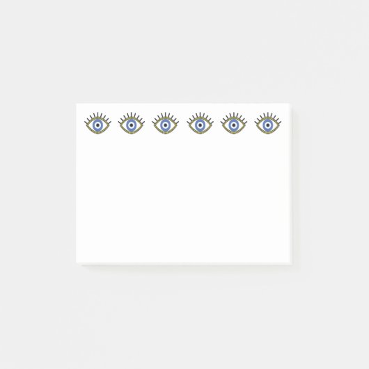 Blaues Auge, viel Glück, griechischer Augenschutz  Post-it Klebezettel (Vorderseite)