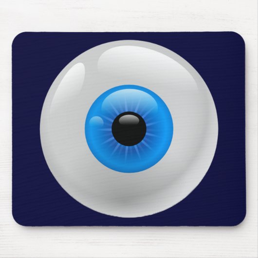 BLAUES AUGEN-BALL MOUSEPAD (Vorne)