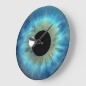 Blaues Augen-Iris-Augapfel-große kundenspezifische Große Wanduhr (Winkel)