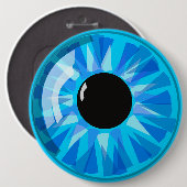 Blaues Augen-Knopf Button (Vorne & Hinten)