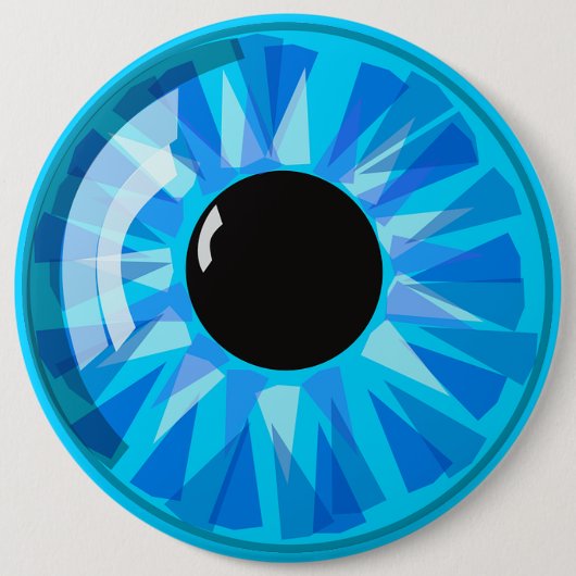 Blaues Augen-Knopf Button (Vorderseite)