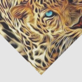 Blaues Augen-Leopard Seidenpapier (Ausschnitt)