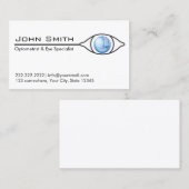 Blaues Augen-Optometriker u. Visitenkarte (Vorne/Hinten)