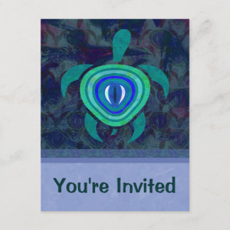 Blaues Augen-Schildkröte-Einladungen Einladung