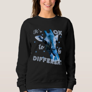 Blaues Autismuserkenntnis Süße Giraffe Es ist okay Sweatshirt