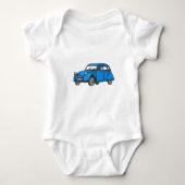 Blaues Auto (2CV) Baby Strampler (Vorderseite)