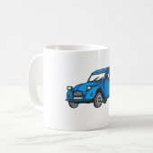 Blaues Auto (2CV) Kaffeetasse (Vorderseite Links)