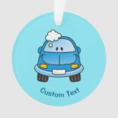 Blaues Auto mit Bläschen Ornament (Vorderseite)