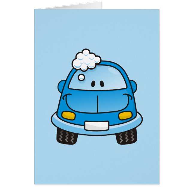 Blaues Auto mit Blasen (Vorne)
