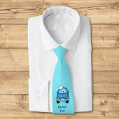 Blaues Auto mit Blasen-Halsband Krawatte