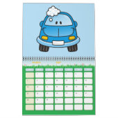 Blaues Auto mit Blasen Kalender (Mär 2027)