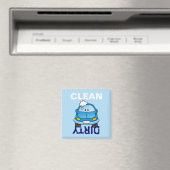 Blaues Auto mit Blasen Magnet (In Situ (Geschirrspüler))