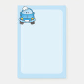 Blaues Auto mit Blasen Post-it Klebezettel (Vorderseite)