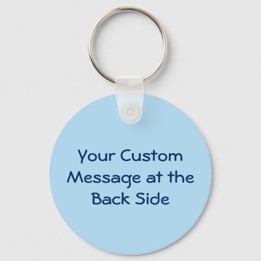 Blaues Auto mit Blasen-Schlüsselanhänger Schlüsselanhänger (Rückseite)