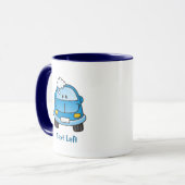 Blaues Auto mit Blasen-Tasse Tasse (Vorderseite Links)