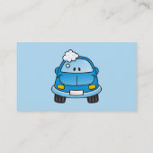 Blaues Auto mit Blasen Visitenkarte (Rückseite)