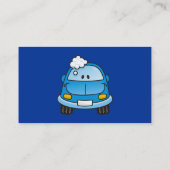 Blaues Auto mit Blasen Visitenkarte (Rückseite)