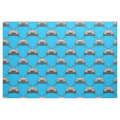blaues Autogewebe der 80er Jahre Stoff (Fat Quarter (45,7 x 55,9 cm))