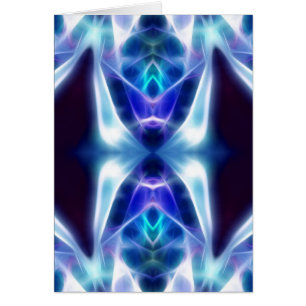 Blaues aztekisches abstraktes Fraktal Design