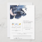 Blaues Baby-Duschvorhersage und -Ratschläge Einladung (Vorderseite)