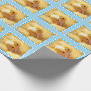 Blaues Baby-Entlein Geschenkpapier