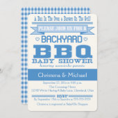 Blaues Baby GRILLEN Baby-Duschen-Einladung Einladung (Vorne/Hinten)