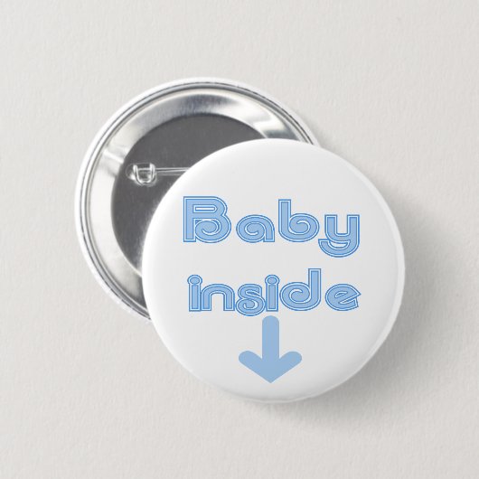 Blaues Baby-Innere - besonders angefertigt Button (Vorne & Hinten)
