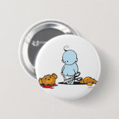 Blaues Baby-Knopf Button (Vorne & Hinten)