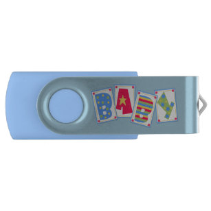 Blaues Baby-kundenspezifischer Schwenker USB Stick