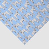 Blaues Baby-Lamm-Seidenpapier Seidenpapier (Detail)