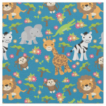 Blaues Baby-Safari-Gewebe