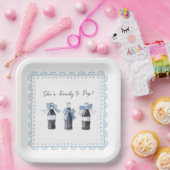 Blaues Baby-Soda Ready to POP Pappteller (Party)