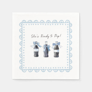 Blaues Baby-Soda Ready to POP  Serviette
