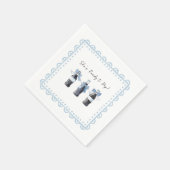 Blaues Baby-Soda Ready to POP Serviette (Ecke)