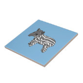 blaues Baby Tapir Fliese (Seite)