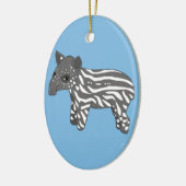 blaues Baby Tapir Keramikornament (Links)