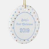 Blaues Baby-Tiere Keramik Ornament (Rechts)