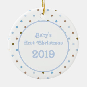 Blaues Baby-Tiere Keramik Ornament