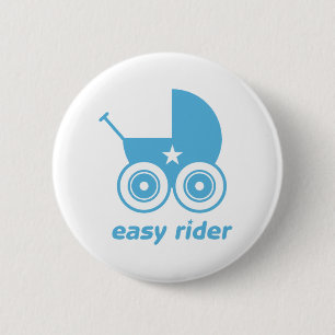 Blaues Babypram-Ikonen-Knopf-Abzeichen Button