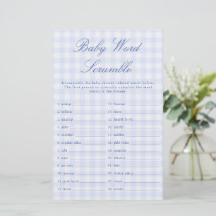 Blaues Babyshower-Wortwirrwarr