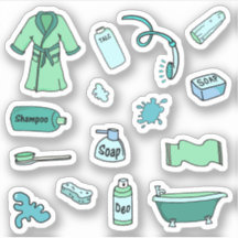 Blaues Bad und Beauty Niedlich