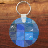 Blaues Badezimmer Fliesen Schlüsselanhänger (Vorderseite)