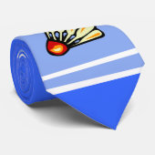 Blaues Badminton Krawatte (Gerollt)